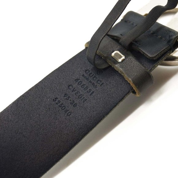 GUCCI Textured Calfskin Double G 40mm Belt 95 38 Dark Cocoa - Picture 9 of 11